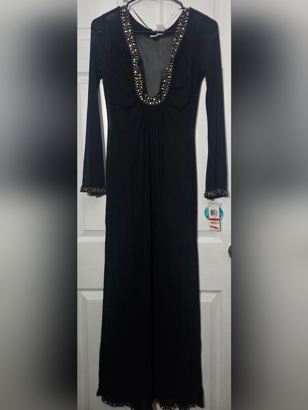 NWT I.N.C. International Concepts Beach Embellished Maxi Dress / Swim Cover-Up